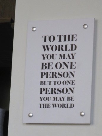 thought provoking sign at a highway rest stop